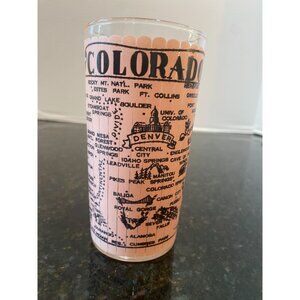 Hazel Atlas "" Frosted "Colorado" Souvenir Glass